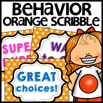 Discipline Chart Orange themed Classroom Decor