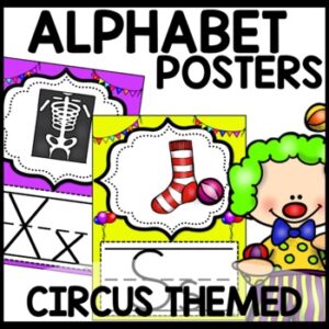 Alphabet Posters Circus Themed Classroom Decor