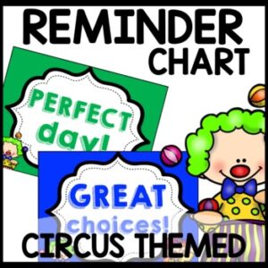 Discipline Chart Circus themed Classroom Decor