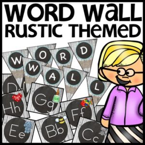 Word Wall Rustic Themed Classroom Decor