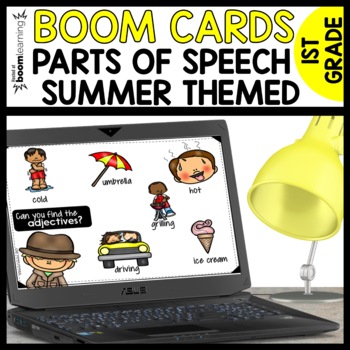 Parts of Speech Boom Cards Summer Themed