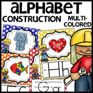 Alphabet Posters Construction Themed Classroom Decor