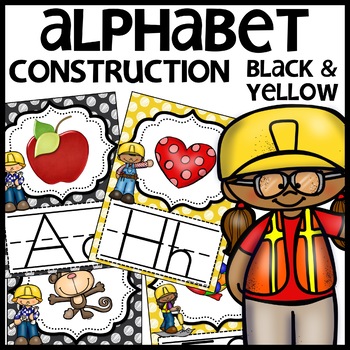 Alphabet Posters Construction Themed Classroom Decor