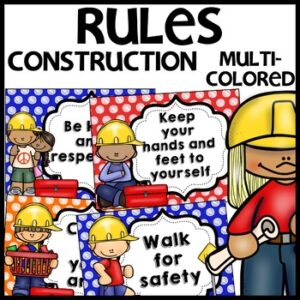 Classroom Rules Construction Themed Decor