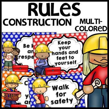 Classroom Rules Construction Themed Decor