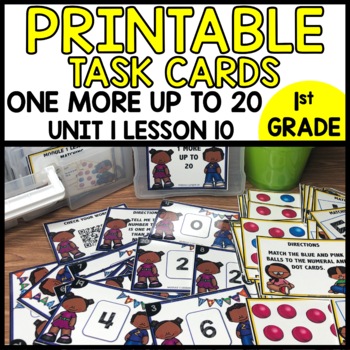 One More Math Task Cards and Matching Game