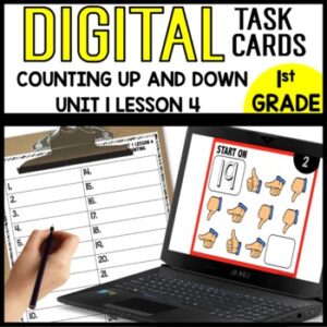 Counting Up and Down from a Given Number DIGITAL TASK CARDS