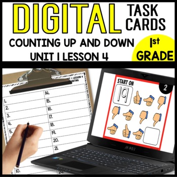 Counting Up and Down from a Given Number DIGITAL TASK CARDS