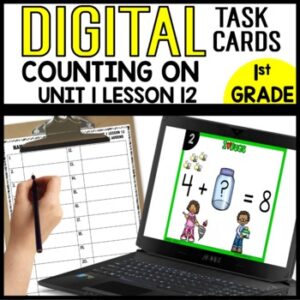 Counting on to Find the Missing Addend DIGITAL TASK CARDS