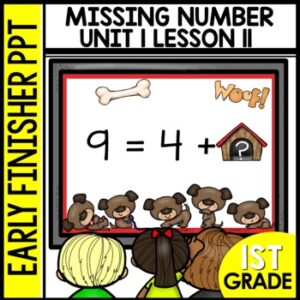 Missing Number Early Finishers Activities