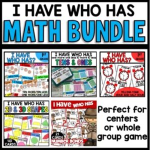 I Have Who Has Math Games for 1st Grade BUNDLE