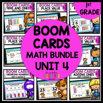 1st Grade Math Review Boom Cards Math Bundle Module 4