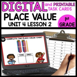 PLACE VALUE DIGITAL AND PRINTABLE TASK CARDS