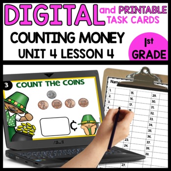 Counting Coins up to 40 Cents Digital and Printable Task Cards
