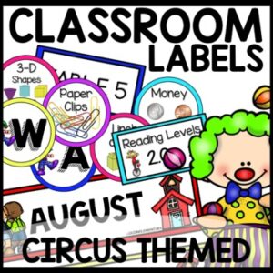 Classroom Labels Circus Themed