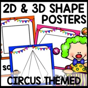 Shape Posters Circus Themed Classroom Decor