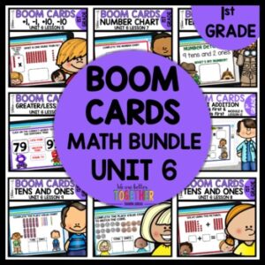 Place Value Games and Addition Subtraction up to 100 Boom Cards BUNDLE MODULE 6