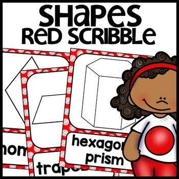 Shape Posters Red Themed Classroom Decor