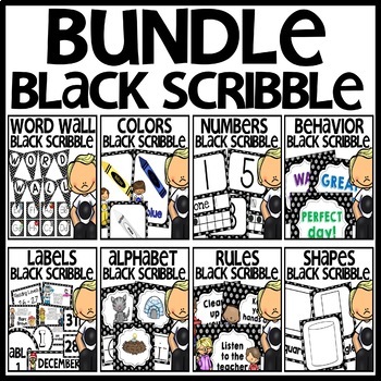 Black Themed Classroom Decor Bundle