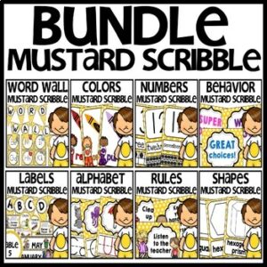 Mustard Themed Classroom Decor Bundle