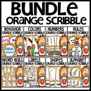 Orange Themed Classroom Decor Bundle