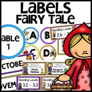 Classroom Labels Fairy Tale Themed
