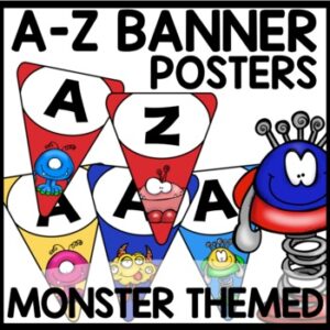 Alphabet Banners Monster Themed Classroom Decor