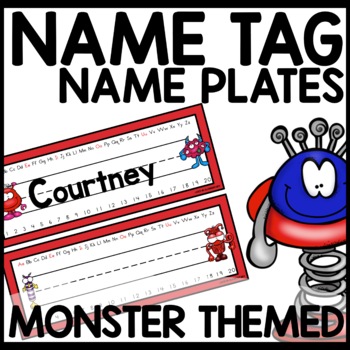 Name Tags Monster Themed Classroom Decor