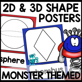 Shape Posters Monster Themed Classroom Decor
