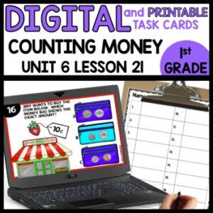 Counting Money Task Cards Digital and Printable
