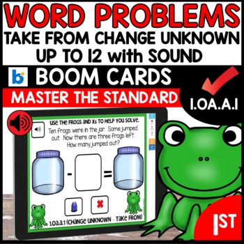 Math Word Problems Change Unknown Boom Cards