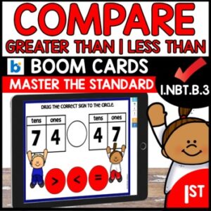 Greater than Less than Equal to Boom Cards