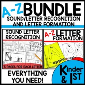Letter Formation and Letter Sound Recognition Handwriting BUNDLE