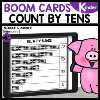 Counting by 10s up to 100 Boom Cards