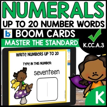 Number words to 20 Boom Cards