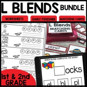 L Blends Word Practice Bundle
