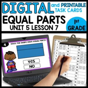 Equal Parts Task Cards Digital and Printable