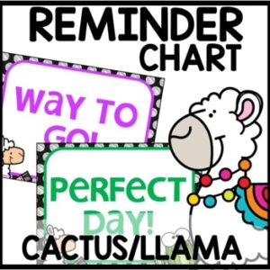 Discipline Chart Cactus Llama Themed