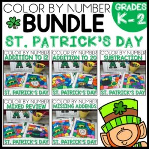 Color by Number St. Patrick's Day BUNDLE