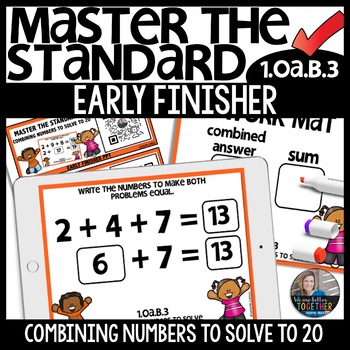 Combining Numbers to solve Early Finishers Activities