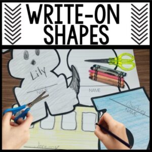 Write-on Shapes for Writing Centers