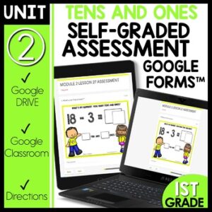 Tens and Ones Google Form Online Tests