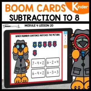 Subtraction within 8 Boom Cards