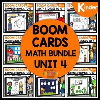 Number Bonds and Word Problems Boom Cards BUNDLE