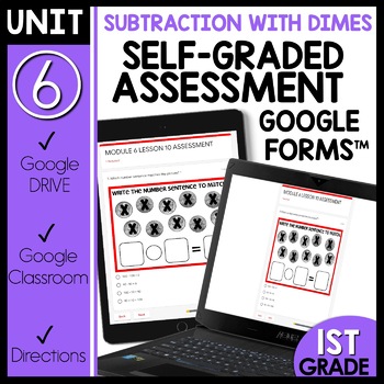 Subtraction with 10s using Google Form Online Tests