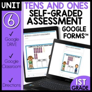 Tens and Ones using Google Form Online Test
