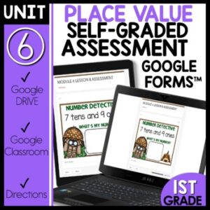 Place Value using Google Form Online Tests