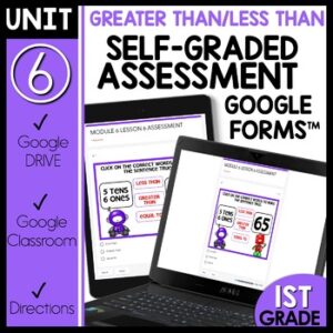 Greater Than Less Than using Google Form Online Tests
