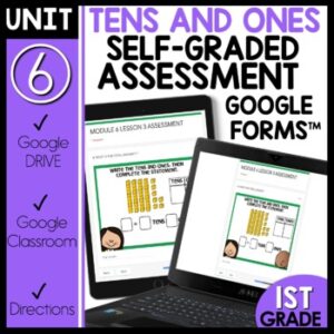 Tens and Ones using Google Form Online Tests