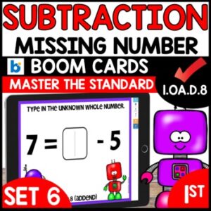 Subtraction within 12 Boom Cards